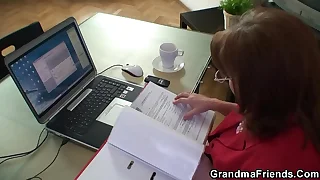 Election threesome sex with old mature boss